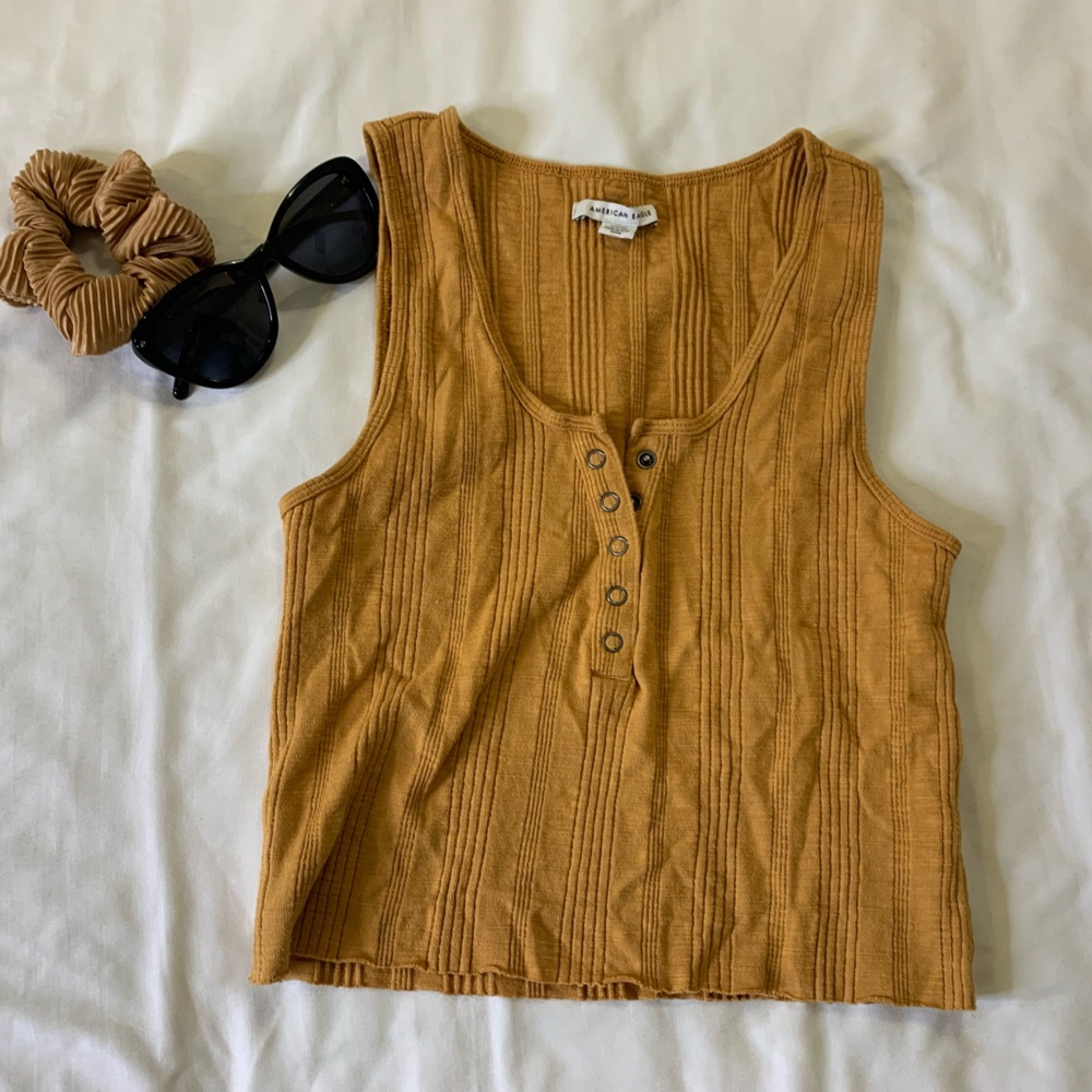 American eagle Henley style tank top